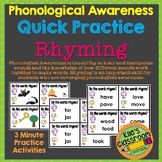 Rhyming Quick Practice - Phonological Awareness
