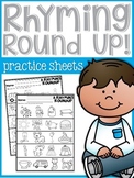 Rhyming Round Up Practice Sheets