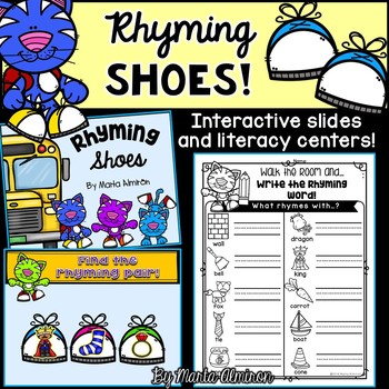 Preview of RHYMING Shoes! {DIGITAL RESOURCE and Literacy Centers}