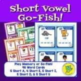 Rhyming Short Vowels Go Fish! | CVC Words, Flash Cards, Me