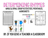 Rhyming Small Groups and Activities