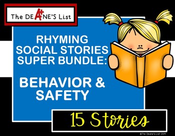 Preview of SOCIAL SKILLS STORIES SUPER BUNDLE: 15 Rhyming Stories for Behavior & Safety