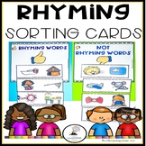 Rhyming Sorting Cards | Pocket Chart Sort | Rhyming Center