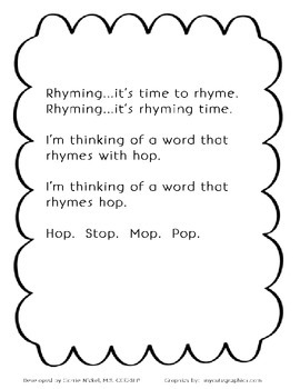 Rhyming Time Chant by Lingual Logic | TPT