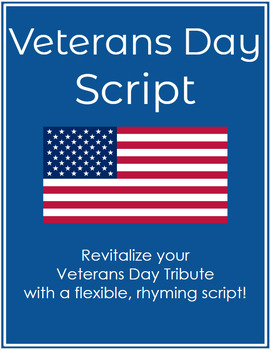 Preview of Rhyming Veterans Day Script