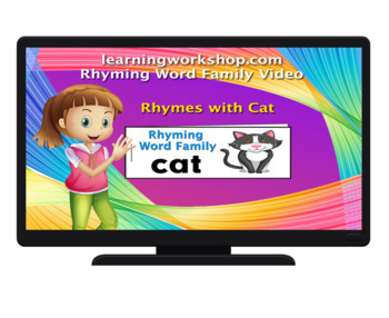 Preview of Rhyming Word Family 16 Videos and 16 Student Booklets for Short Vowels