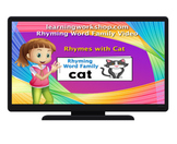 Rhyming Word Family 16 Videos and 16 Student Booklets for 