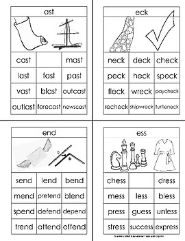 rhyming word family mini book in color and bw for grades 1