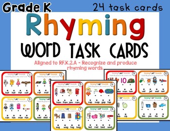 Preview of Rhyming Word Task Cards