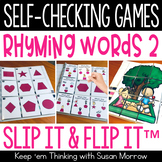Rhyming Words | 16 Self-Checking Games - Slip It and Flip It