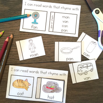 Rhyming Words Activities, Centers, & Worksheets for Kindergarten Reading