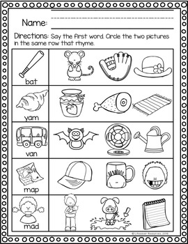 Rhyming Words Printables by Lifesaver Resources | TpT