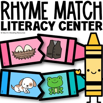 Preview of Rhyming Words Games Kindergarten Literacy Center Rhyming Word Activities