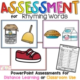 Rhyming Assessments, PowerPoint, Digital Flashcards, Dista