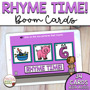 Preview of Rhyming Words Boom Cards