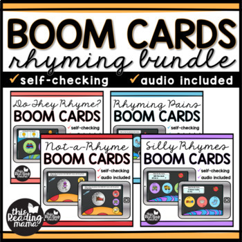 Preview of Rhyming Words Boom Cards Bundle