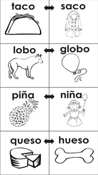 Rhyming Words Center Activities in Spanish + Flashcards by Little Steps