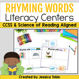 Rhyming Words Centers and Recording Worksheets - Rhyming A