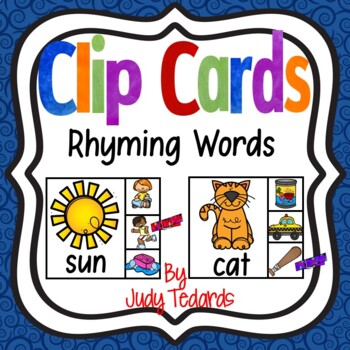 Preview of Rhyming Words Clip Cards
