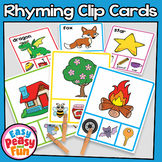 Rhyming Words Clip Cards | Matching Rhymes Activity