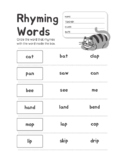 Rhyming Words Foundational Worksheet