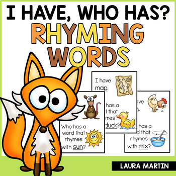 Preview of Rhyming Words I Have Who Has - Rhyming Words Game - Rhyming Activities