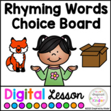 Rhyming Words Kindergarten | For Google Slides™ | Distance