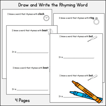 Matching Rhyming Words Worksheets for Kindergarten - Kidpid