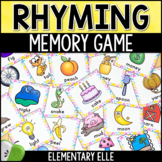 Rhyming Words Memory Game | Literacy Center Task Cards