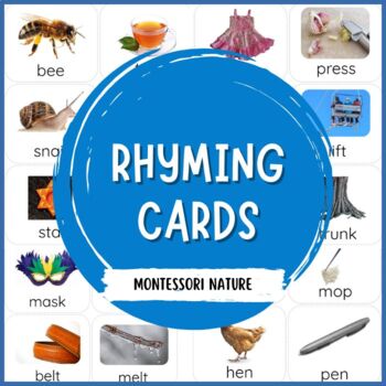 Preview of Rhyming Words - Reading Practice - Montessori Pink, Blue and Green Series