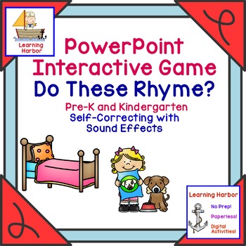 Preview of Rhyming Words  Phonemic Awareness Self Correcting Interactive PowerPoint