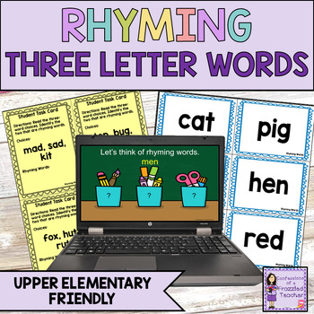 Preview of Rhyming Words Phonemic Awareness Lesson and Printable Activities for 3rd-5th