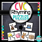 Rhyming Words Picture Cards Match and Worksheets Puzzle Ac