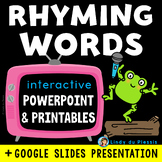 Rhyming Words PowerPoint / Google Slides, Worksheets, Post