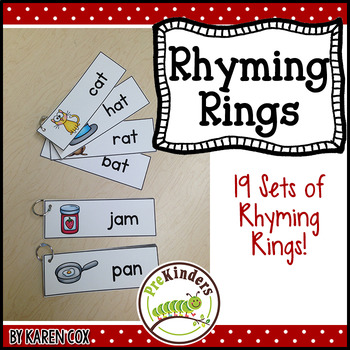 Preview of Rhyming Words Rings (Picture Word Cards)