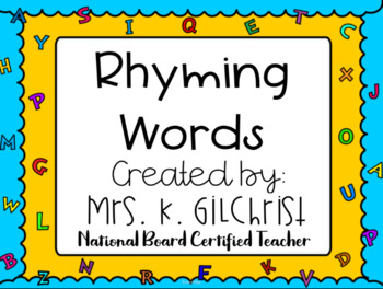 Preview of Rhyming Words SMART Notebook Lesson - Smartboard Rhymes