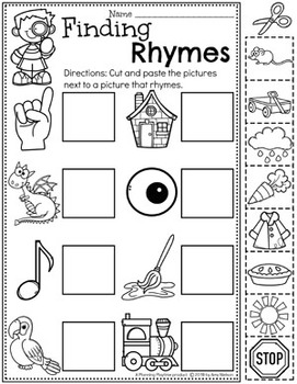 rhyming words worksheets by planning playtime teachers pay teachers