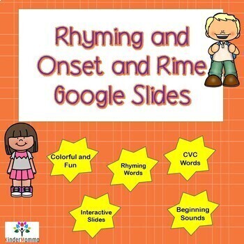 Preview of Rhyming Words and Beginning Sounds Digital Interactive Slides