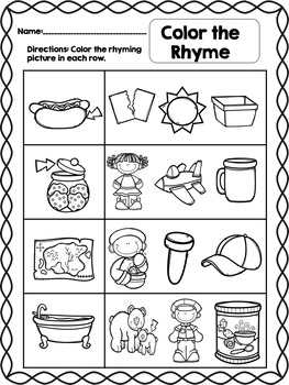Rhyming Worksheets & Activities Bundle by 1st in Class | TpT