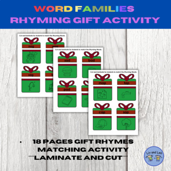 Grinch Day Christmas Rhyming Words Task Box (Pre-K, K, SpEd) - Classful