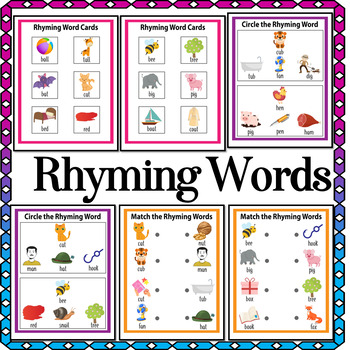 Rhyming Worksheets | Fun Rhyming Words & Rhyming Activities | TPT