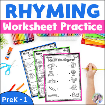 Preview of Rhyming Worksheets | Great for Kindergarten Home Learning | Literacy Centers
