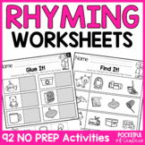 Rhyming Worksheets - Rhyming Words - Rhyming Activities
