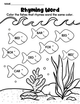 Rhyming Worksheets - Rhyming Words - Rhyming Activities - FREE by FUNNY ...