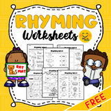 Rhyming Worksheets - Rhyming Words - Rhyming Activities - FREE