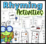 Rhyming Worksheets and Matching Differentiated*