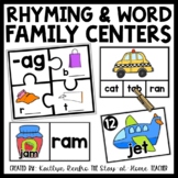 Rhyming and CVC Word Families Centers and Worksheets | Pho