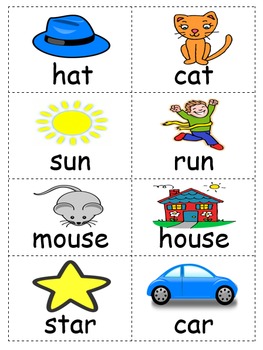 Rhyming picture cards by Jayme Rahilly | Teachers Pay Teachers