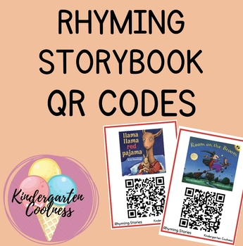 Preview of Rhyming stories QR code flashcards