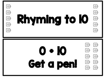 Preview of Rhyming to Ten